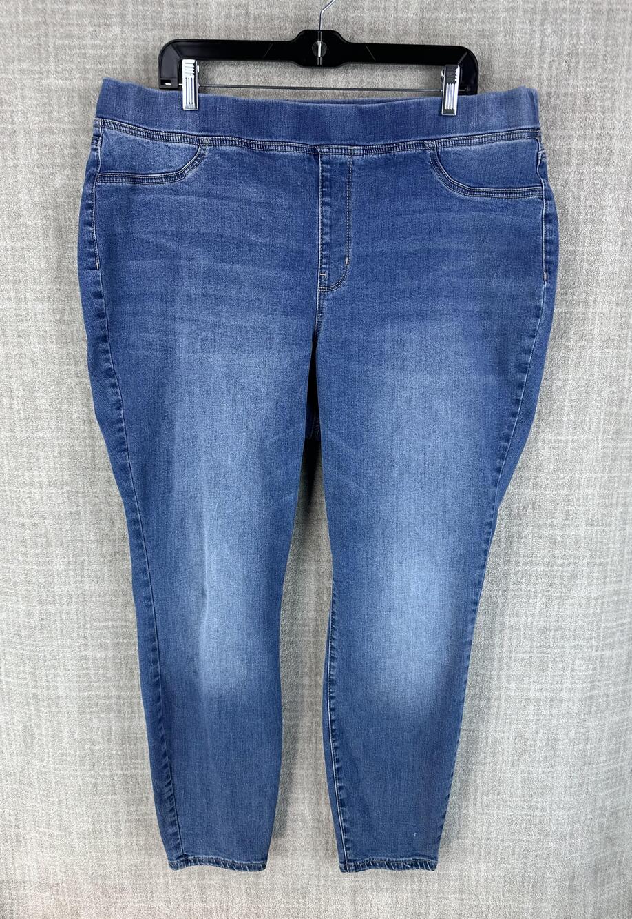 Wonderly Jeans Womens 20W Blue Pull-On Super Skinny Mid Rise Stretch 5-Pocket